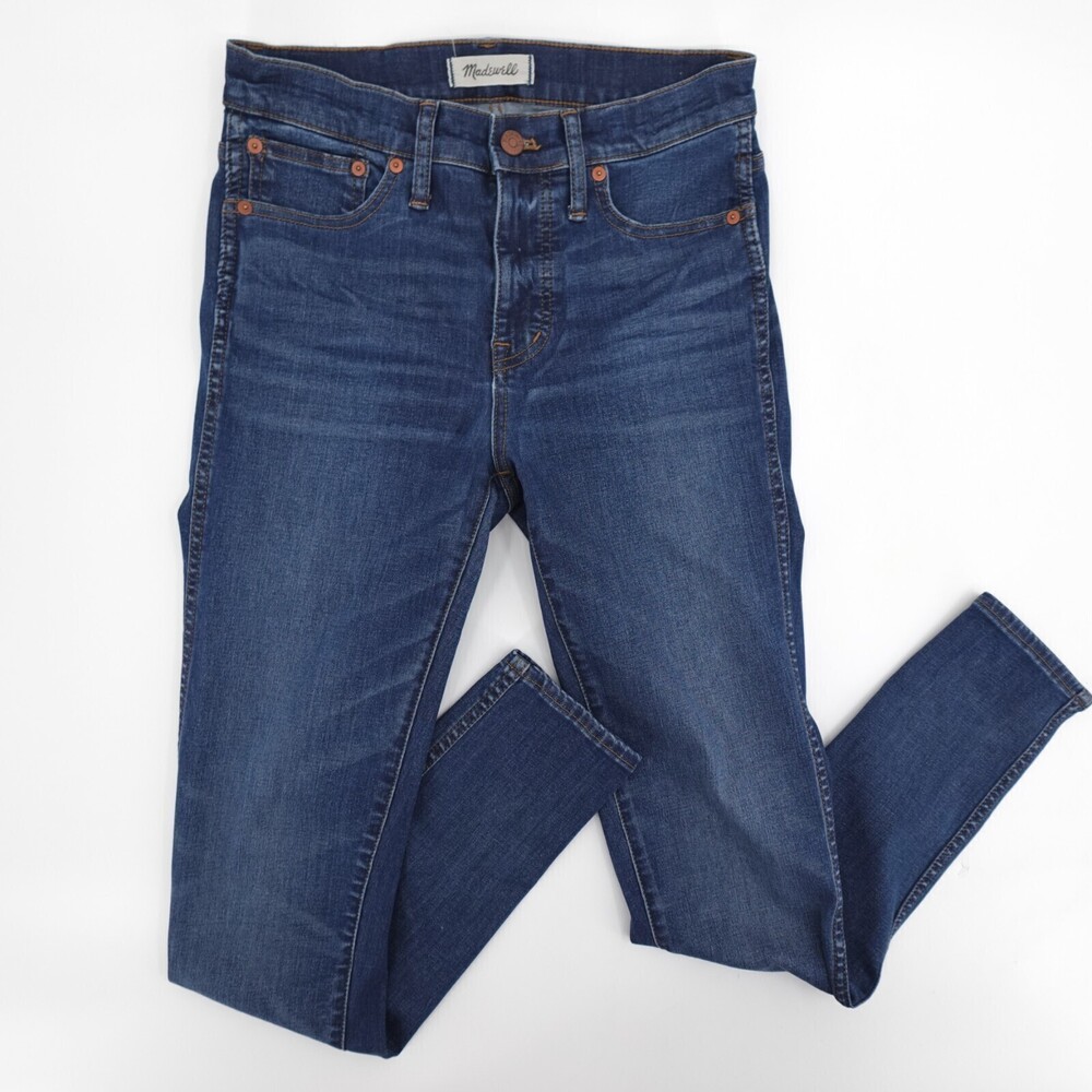 Madewell Jeans womens 27 Blue High Rise Skinny Medium Wash Designer